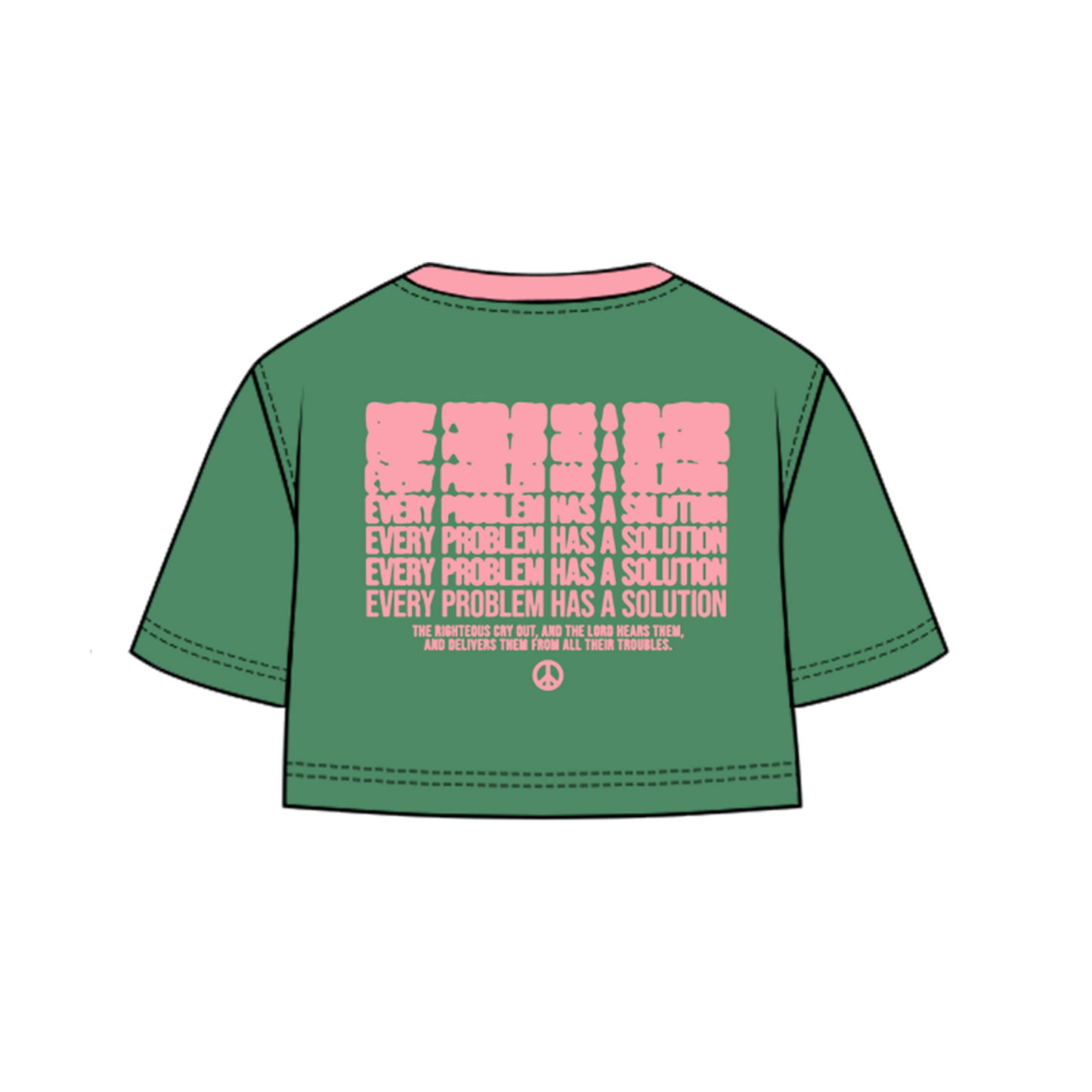 CROP Green & Pink