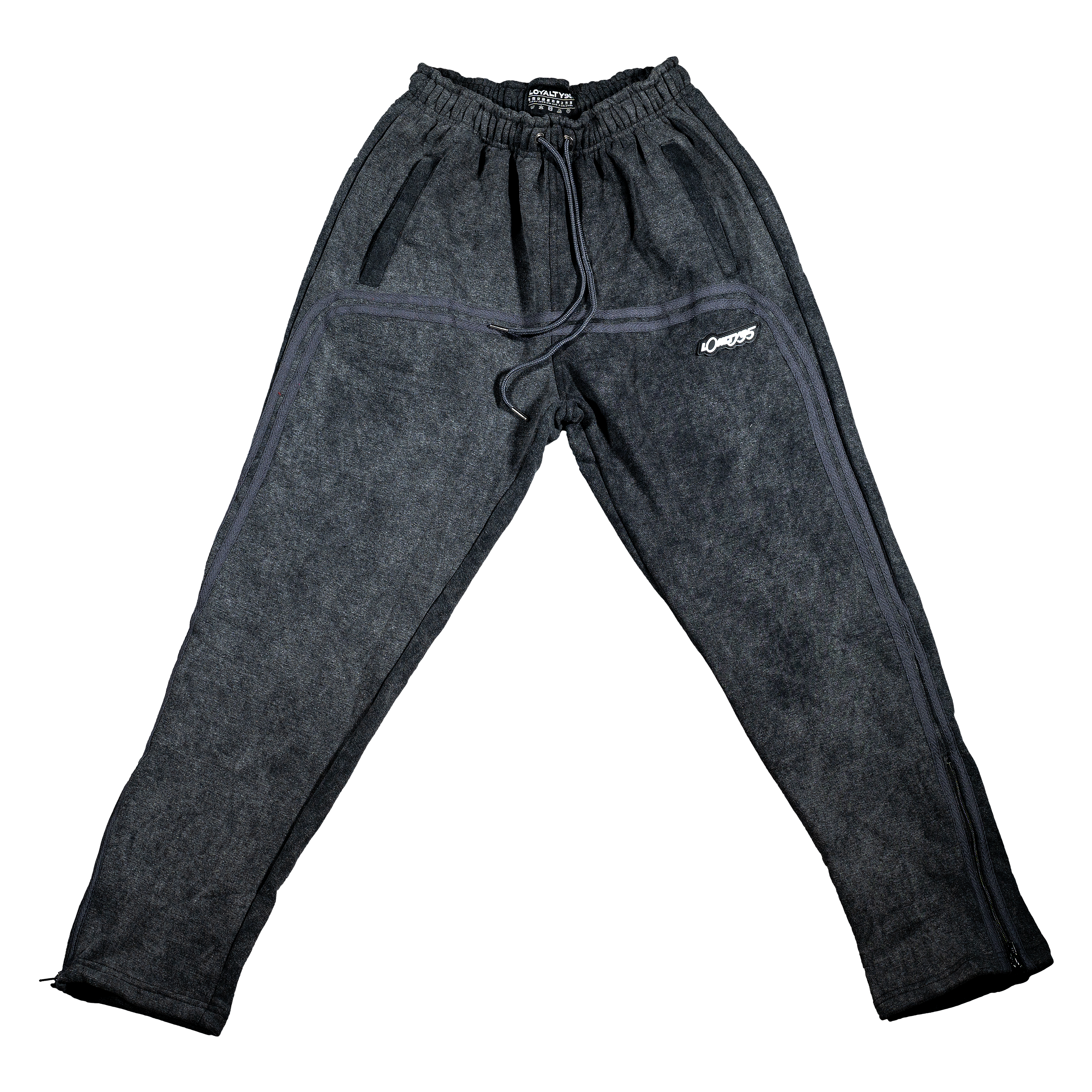Pantalón Wash Zipper – Negro vintage